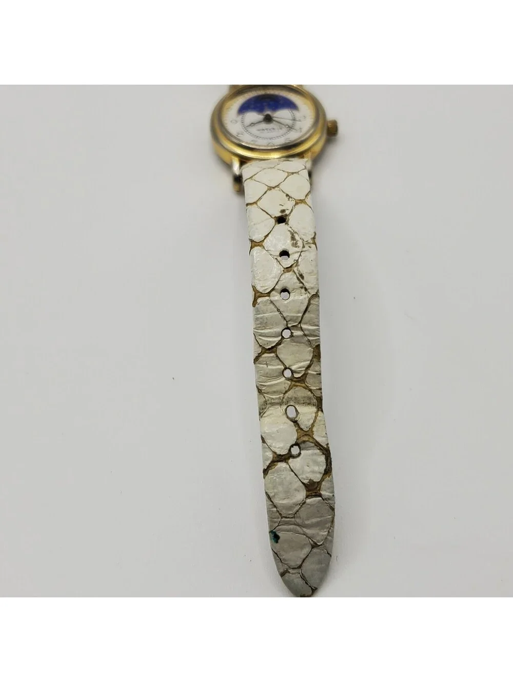 Vintage Watch-it Nelsonic Moon Phase Womens Watch Gold Tone 24mm New Battery